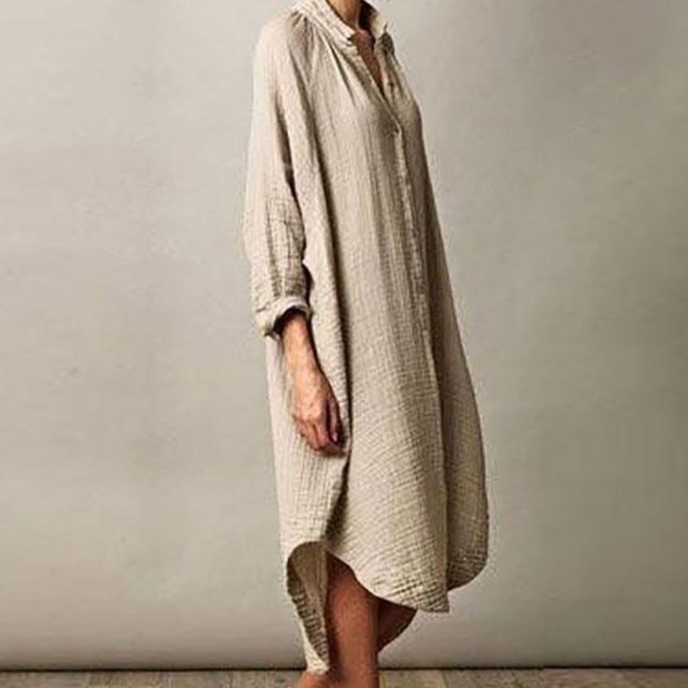 [SHEIN] Flowy button down hi-lo dress